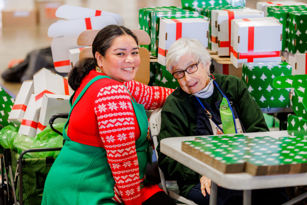 gift wrapping at the fairgrounds