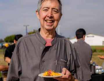 Chef Richard Mead from Farmhouse at Roger's Gardens showcasing his Wild & Crazy Tacos